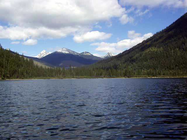 Looking north at north end of Isaac Lake